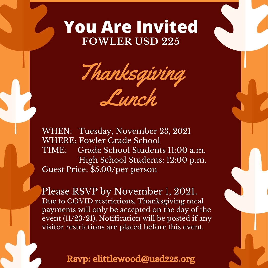 Thanksgiving meal invitation 2021